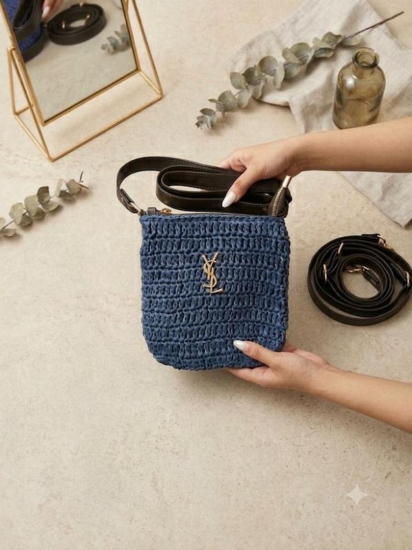 کیف دوشی رافیا طرح ysl