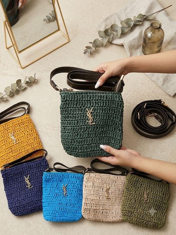 کیف دوشی رافیا طرح ysl