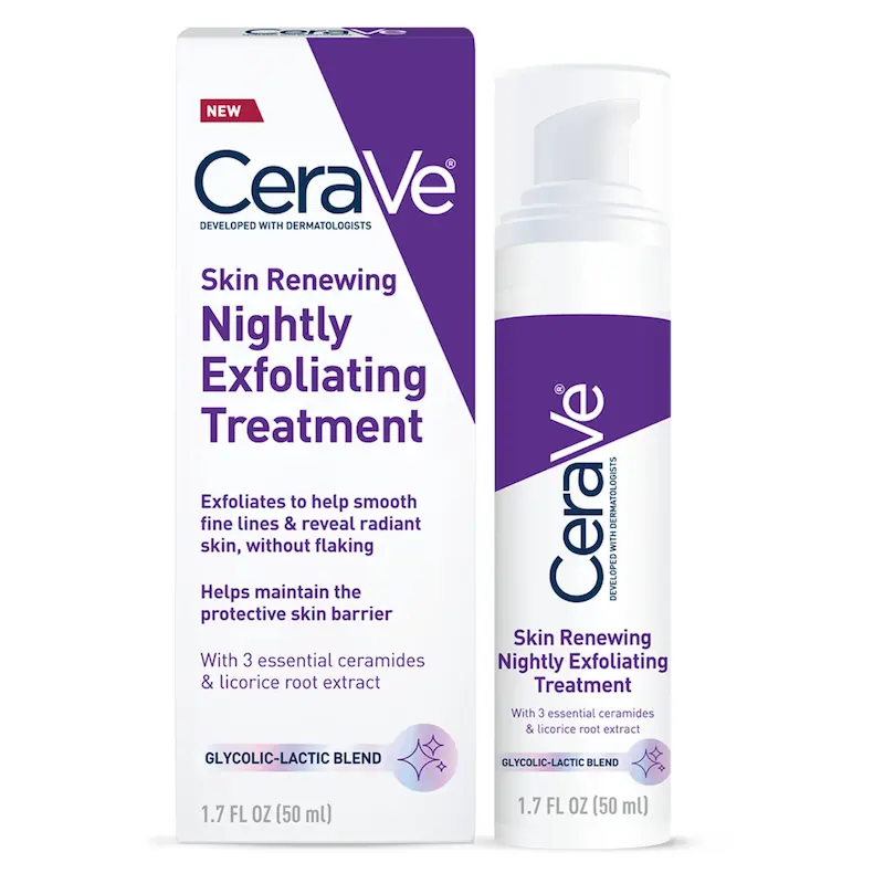 لایه‌بردار شبانه و احیاکننده پوست سراوی مدل Skin Renewing Nightly Exfoliating Treatment حجم ۵۰ میلی‌لیتر