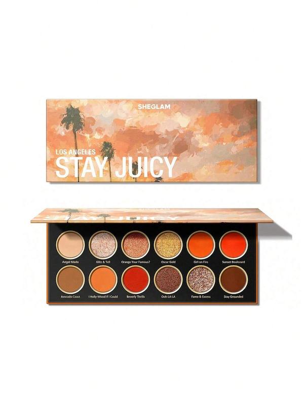 پالت سایه چشم ۱۲ رنگ شیگلم مدل Stay Juicy, La Palette | SHEGLAM Stay Juicy, La Palette Eyeshadow Palette