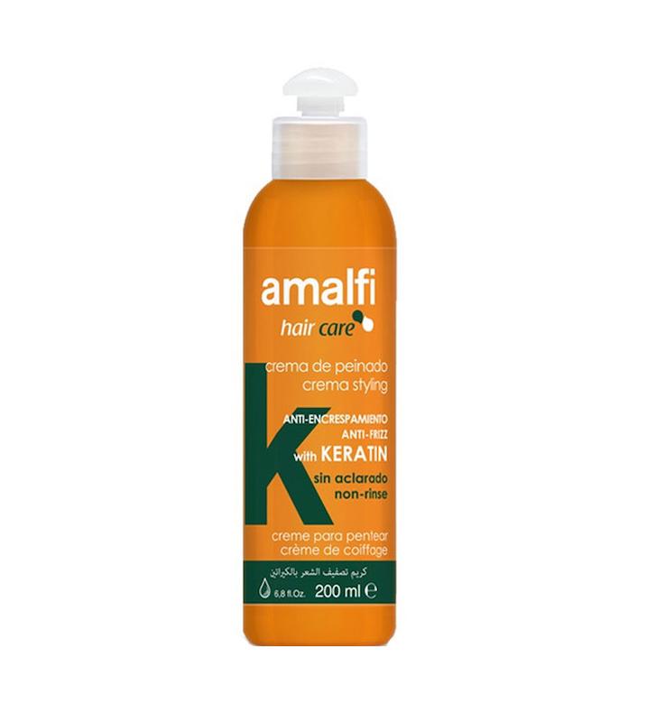 کرم مو بدون آبکشی کراتین آمالفی ضد وز مدل Keratin Anti-Frizz حجم 200 میل