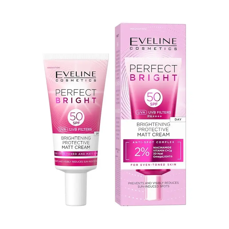 کرم ضد آفتاب ضد لک و مات کننده اولاین Perfect Bright (حاوی نیاسینامید و ویتامین C)
