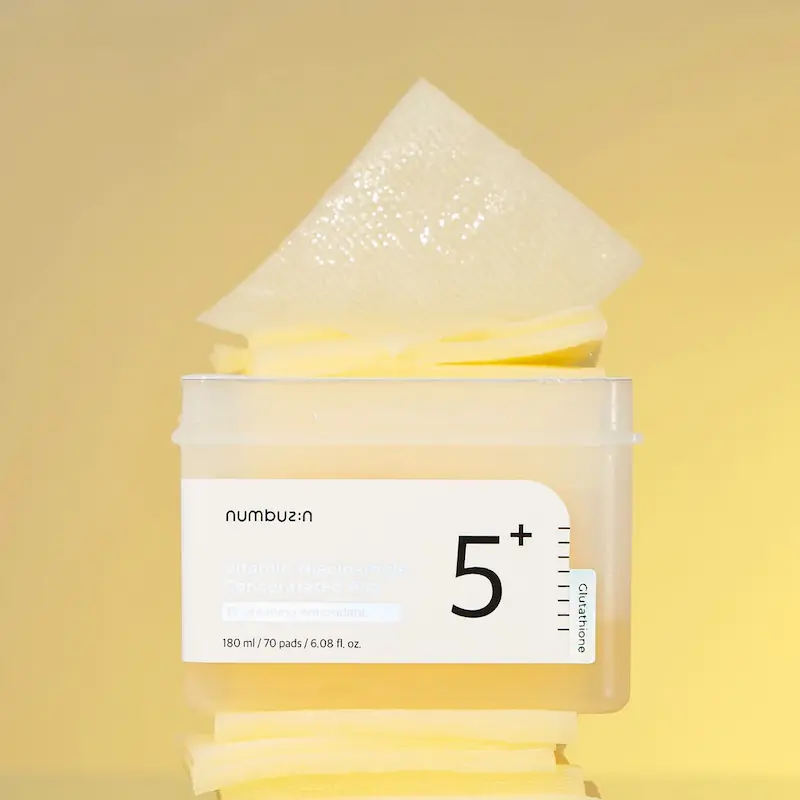 پد تونر ویتامین و نیاسینامید شماره 5+ نامبوزین | Numbuzin No.5+ Vitamin-Niacinamide Concentrated Pad 180ml / 70 Pads