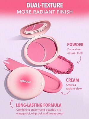 رژگونه کرمی پودری شیگلم  CHEEK 2 CHEEK BLUSH DUO SHEGLAM