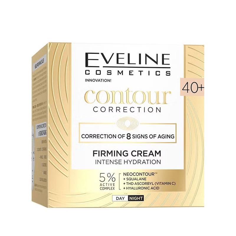 کرم لیفتینگ و آبرسان قوی CONTOUR CORRECTION اولاین, برای +40 | Eveline CONTOUR CORRECTION Lifting & Deep Hydrating Cream +40