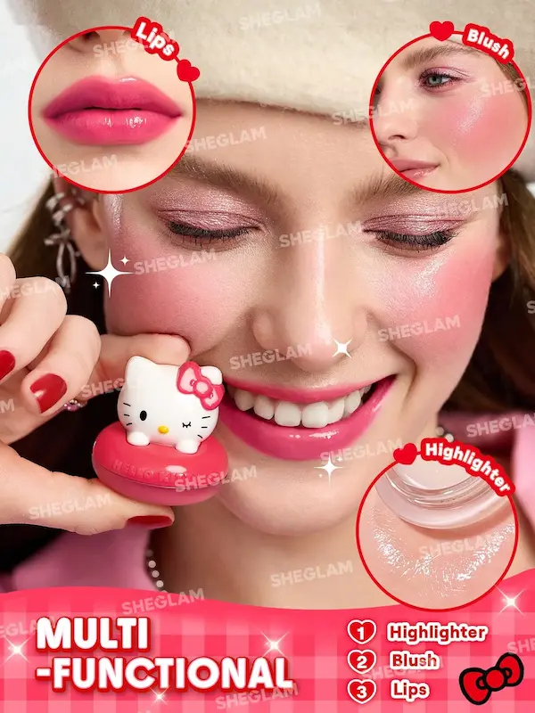  بالم همه‌کاره رنگی شیگلم، مدل هلو‌کیتی Hello Kitty | Sheglam Hello Kitty Color Multi Balm