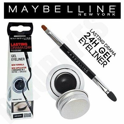 خط چشم ژله ای کاسه ای میبلین 24 ساعته maybelline gel eyeliner 24h