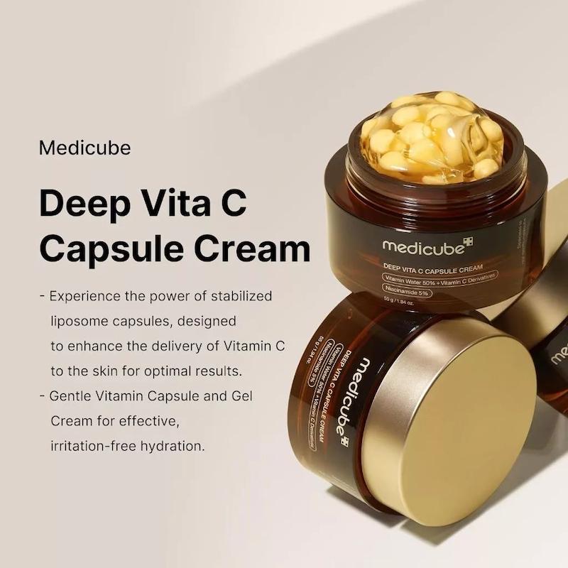 کرم کپسولی ویتامین C مدی کیوب، – Medicube Deep Vita C Capsule Cream
