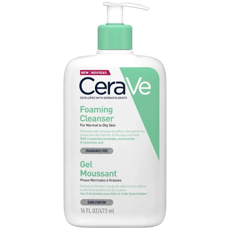 CeraVe Foaming Cleanser – ژل شستشو فوم‌کننده صورت سراوی، (مناسب پوست چرب تا نرمال)