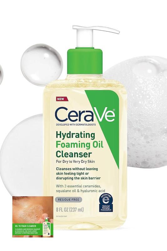 CeraVe Hydrating Foaming Oil Cleanser – شوینده فومی روغنی و آبرسان سراوی،