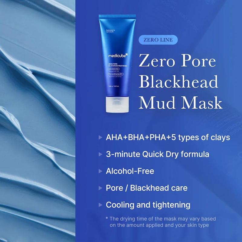 ماسک گلی ضد جوش سرسیاه مدی‌کیوب، (Medicube Zero Pore Blackhead Mud Mask)