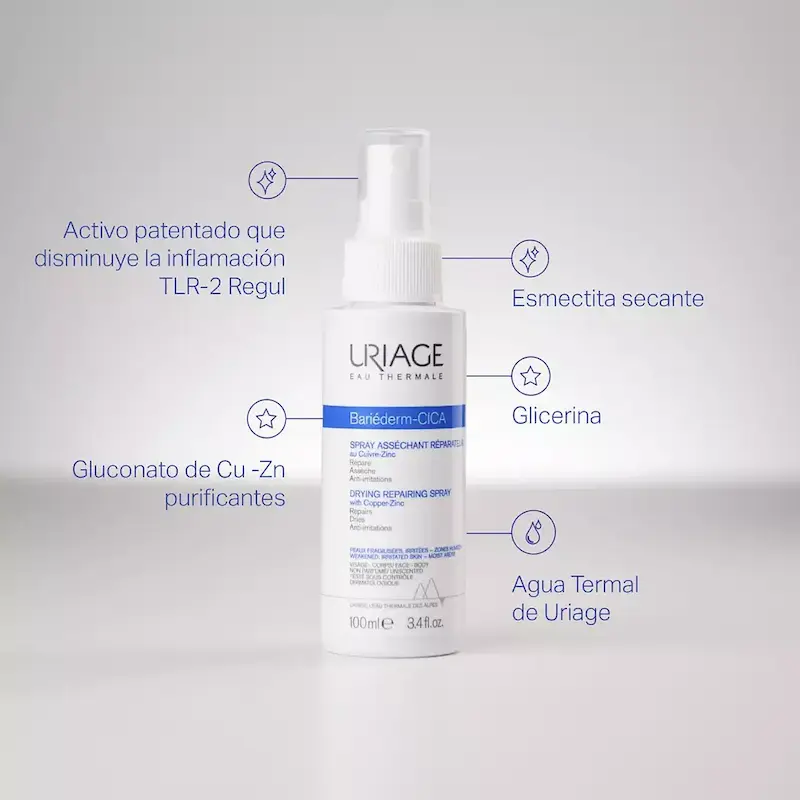 اسپری ترمیم‌کننده اوریاژ، |  Uriage Bariederm-Cica Drying Repair Spray 
