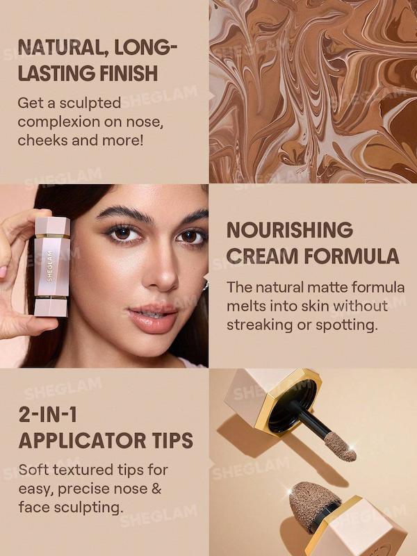 کانتور دو سر شیگلم، مدل  –  Sheglam precision sculpt liquid contour