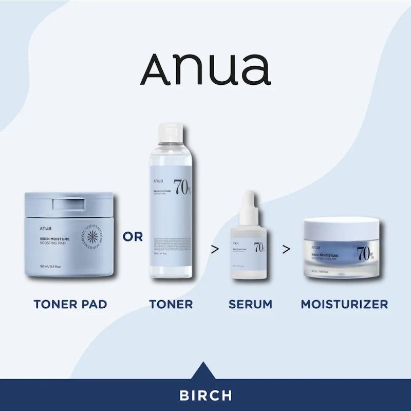 سرم آبرسان قوی آنوآ، با عصاره توس سفید – Anua, Birch 70% Moisture Boosting Serum