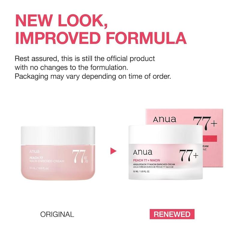 کرم روشن‌کننده و مغذی آنوآ، با عصاره هلو و نیاسینامید –  Anua, Peach 77 + Niacin Enriched Cream