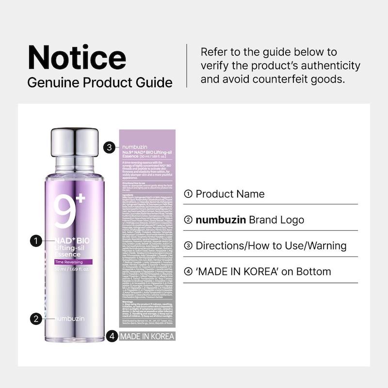 سرم لیفتینگ و جوانساز نامبوزین 9 پلاس  Numbuzin No.9+ NAD Bio Lifting-Sil Essence