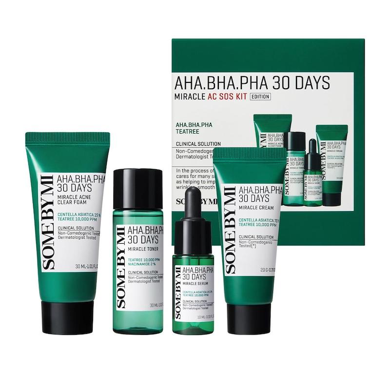 کیت 30 روزه AHA.BHA.PHA معجزه‌ای برای آکنه (Miracle AC SOS Kit) — برند Some By Mi سام بای می