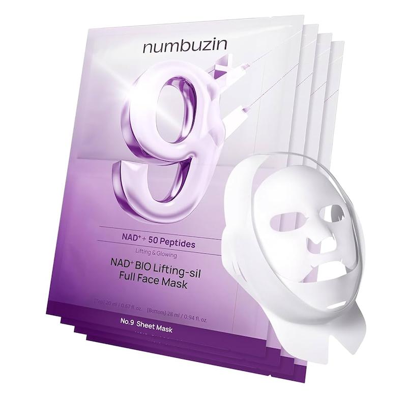 ماسک ورقه‌ای لیفت و درخشان‌کننده نامبوزین شماره ۹  Numbuzin No.9 NAD+ BIO Lifting-sil Full Face Mask