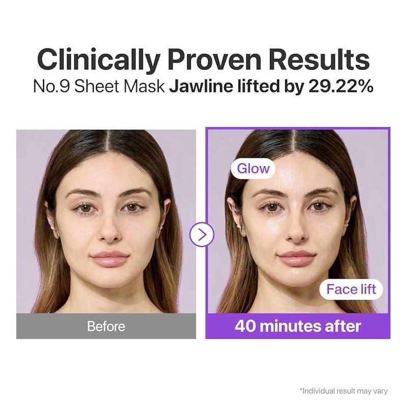 ماسک ورقه‌ای لیفت و درخشان‌کننده نامبوزین شماره ۹  Numbuzin No.9 NAD+ BIO Lifting-sil Full Face Mask