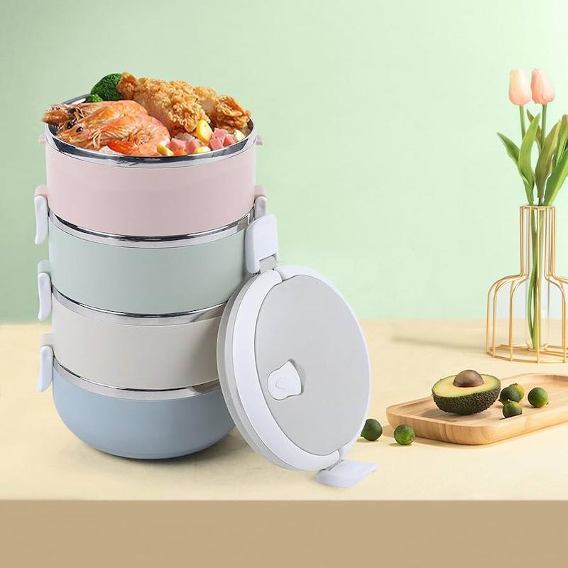 ظرف غذا چهار طبقه رنگی
