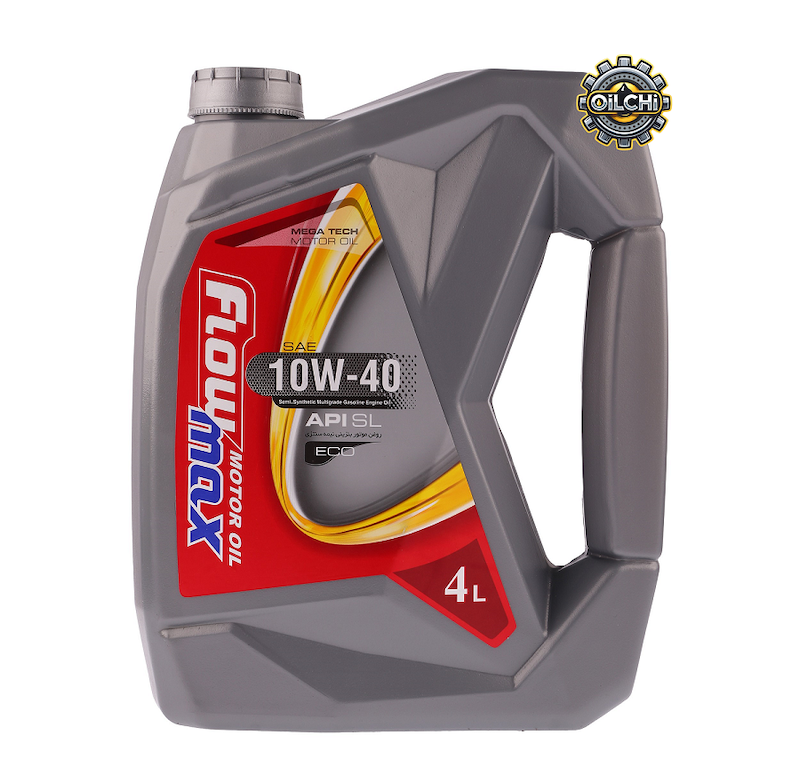 روغن موتور FlowMax مدل  SL10W40 MEGATECH ECO حجم 4 لیتر 