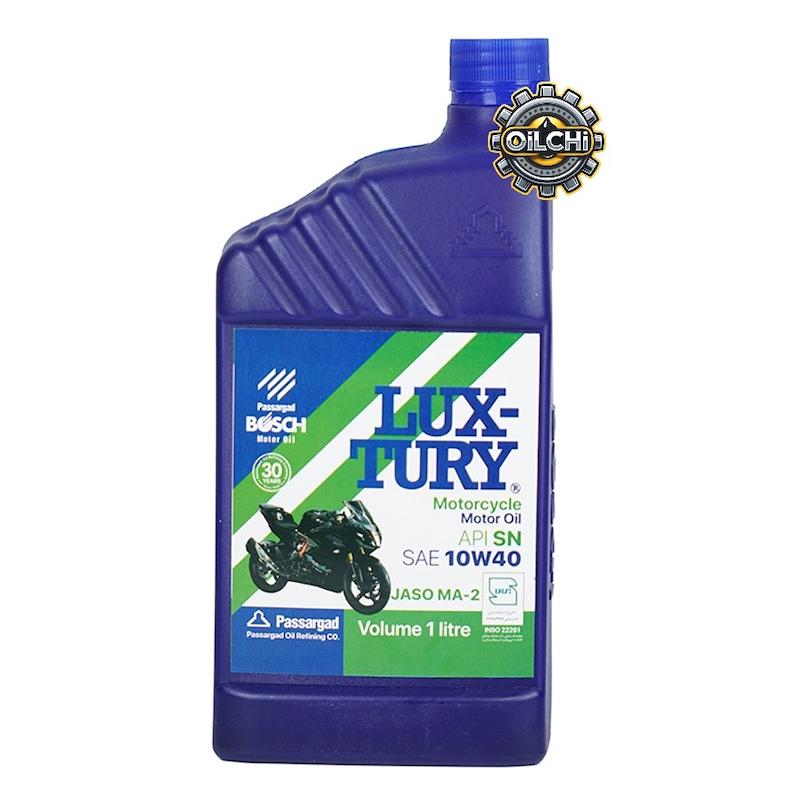 روغن موتور سيكلت بوش مدل لاکچری 10W40 SN حجم 1 لیتر 