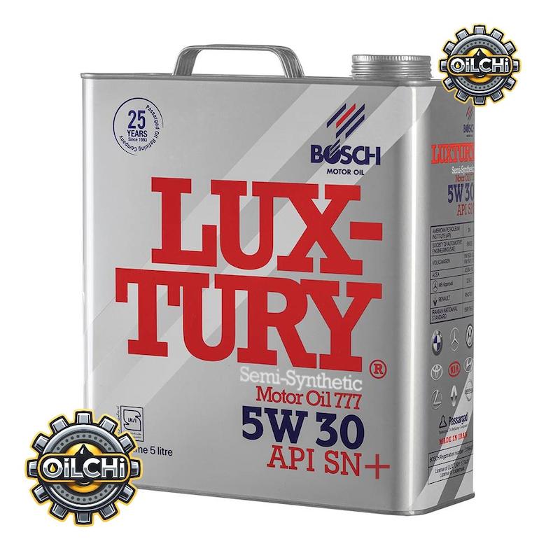 روغن موتور خودرو بوش مدل لاکچری +5W-30 SN حجم 5 لیتر