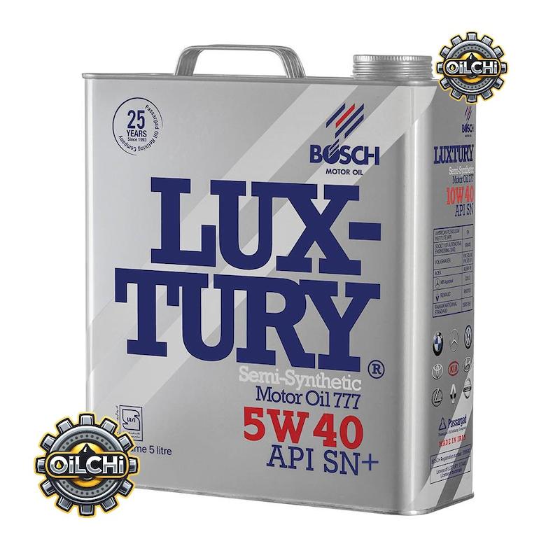 روغن موتور خودرو بوش مدل لاکچری +5W-40 SN حجم 5 لیتر