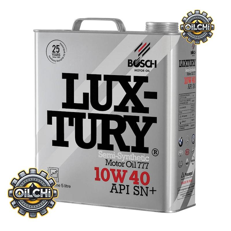 روغن موتور خودرو بوش مدل لاکچری +10W-40 SN حجم 5 لیتر