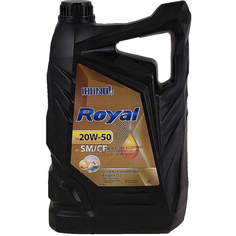 روغن موتور خودرو ایرانول مدل رویال SM 20W50 حجم 4 لیتر