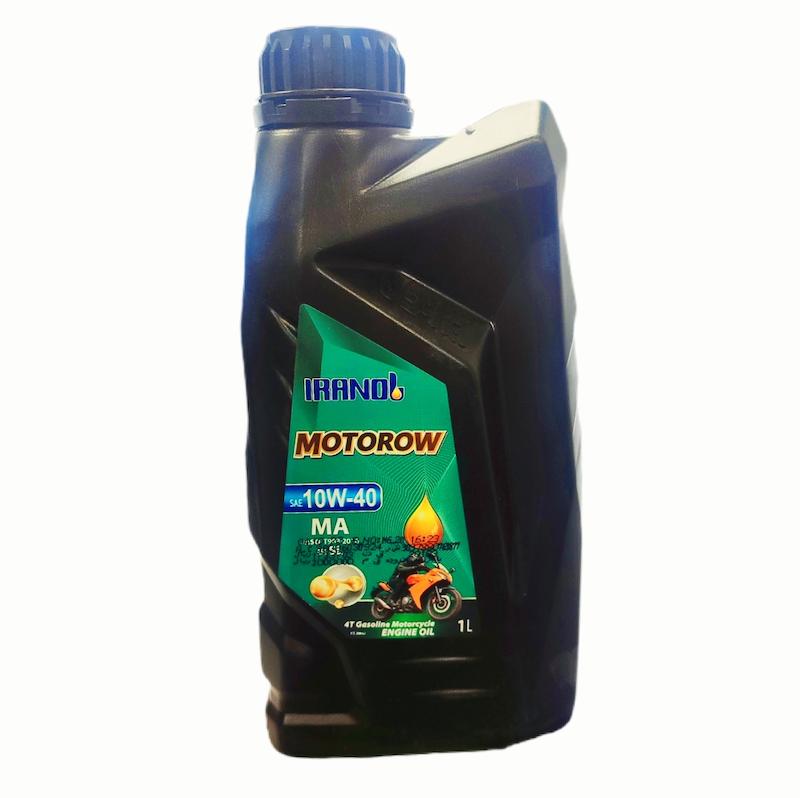 روغن موتور سیکلت ایرانول مدل MOTOROW 10W40 SL حجم ۱ لیتر