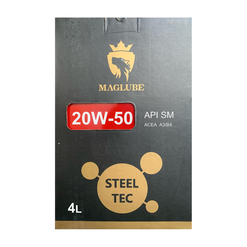 روغن موتور مگلوب مدل  Steel Tec 20W-50 حجم 4 لیتر