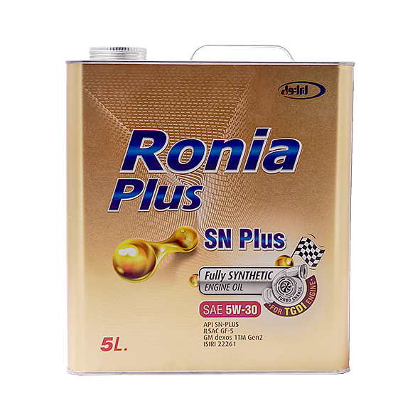 روغن موتور ایرانول مدل رونیا پلاس SN حجم 5 لیتر (5w-30)