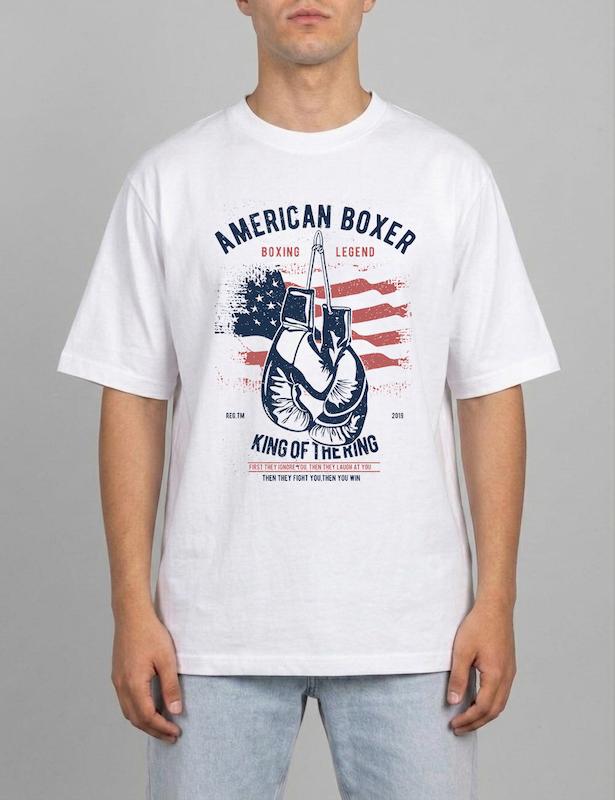 تیشرت بوکس طرح American Boxer
