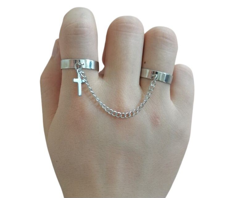 انگشتر دو تیکه صلیب