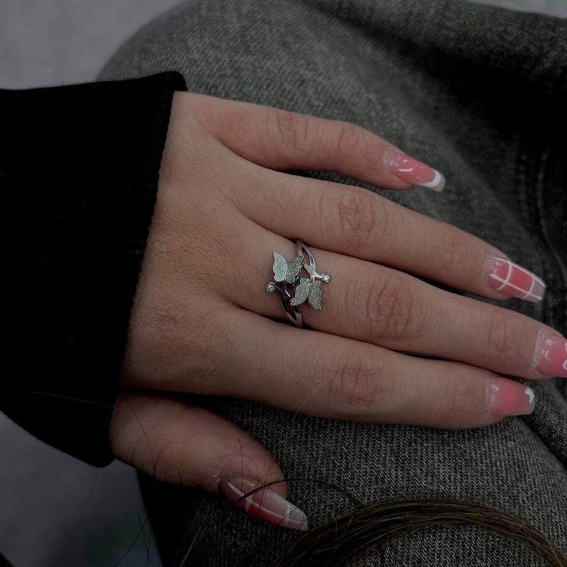 انگشترپروانه استیل