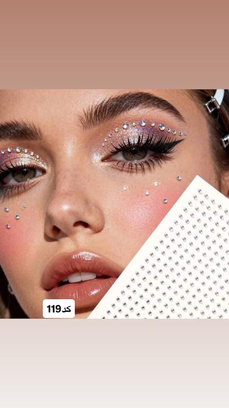 نگین میکاپ رنگی.نگین چسبی