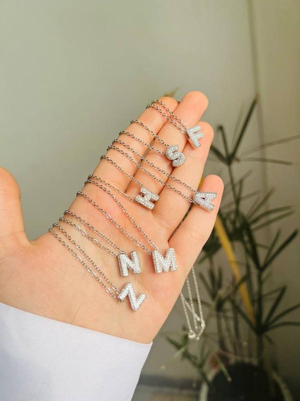 گردنبند حروف جواهری