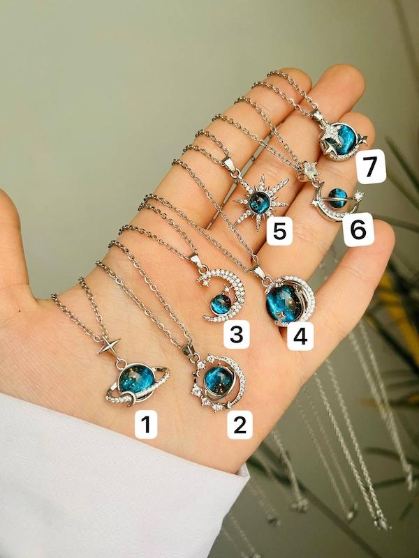 ۷مدل گردنبند جواهری سیاره