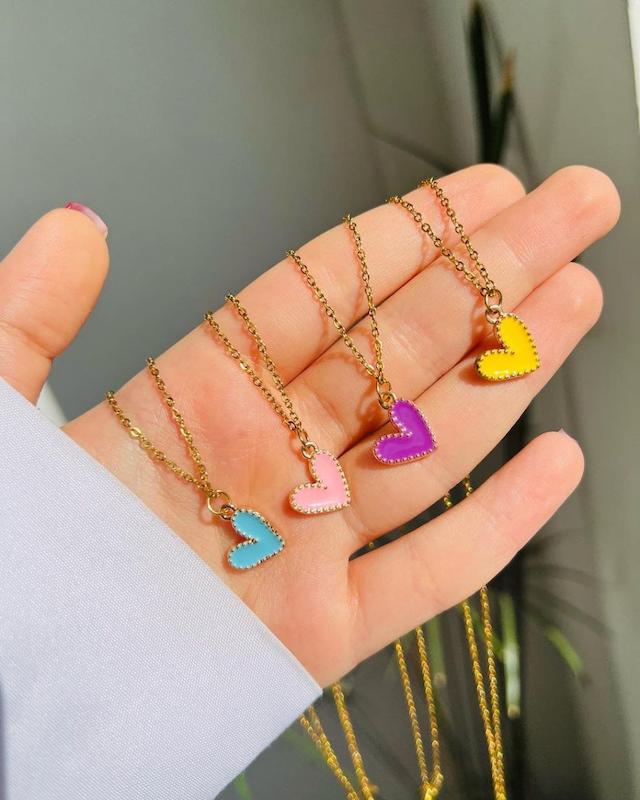 قلب رنگی طلایی