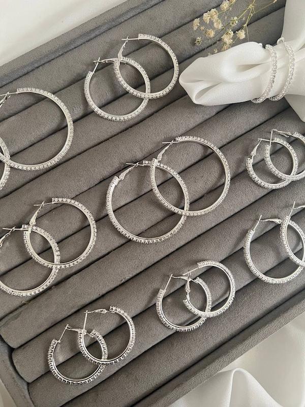 گوشواره تنیسی جواهری