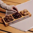 اردوخوری سه خانه ساده استیل دار چوبی برند نیم وود
