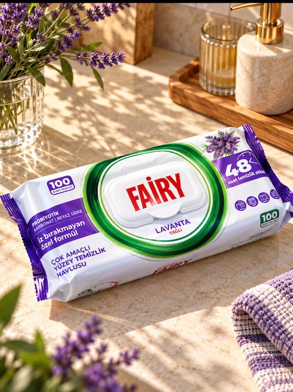 دستمال مرطوب چندمنظوره Fairy اصل ترکیه