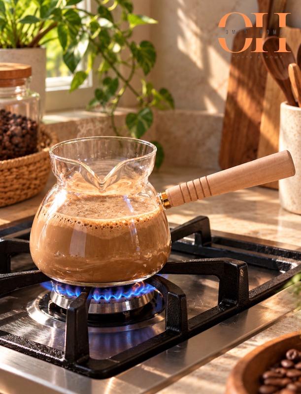 شیرجوش پیرکس دسته چوبی بدون درب وارداتی 