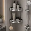 قفسه حمام کنجی دو طبقه استیل بانیو اسمارت