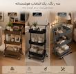 ترولی سه طبقه فلزی WS | ترولی چرخ‌دار چندمنظوره