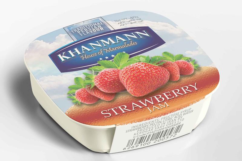 مربای توت فرنگی تکنفره (40گرمی) کارتن 72 عددی