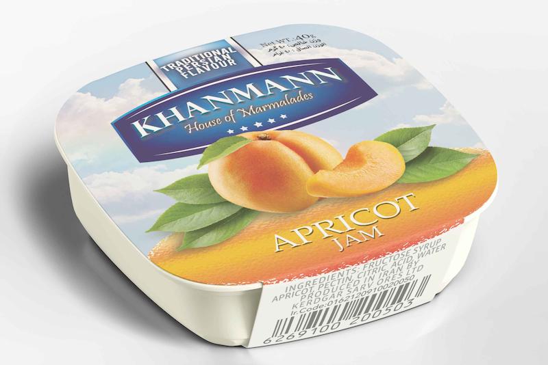 مربای زردآلو تکنفره (40گرمی) کارتن 72 عددی