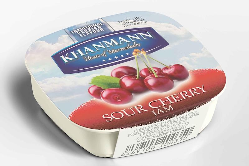 مربای تکنفره آلبالو (40گرمی) کارتن 72 عددی