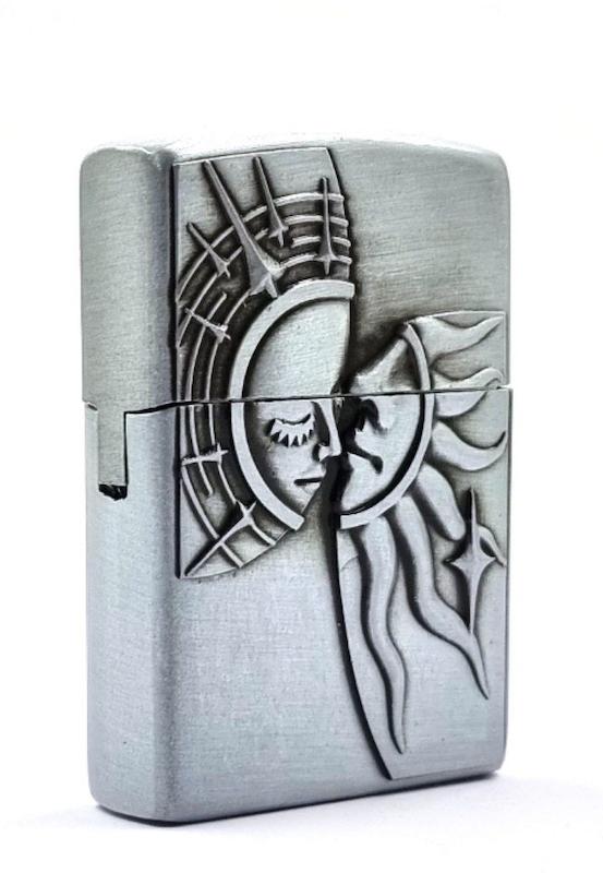 فندک گازی طرح زیپو مدل ماه و خورشید 